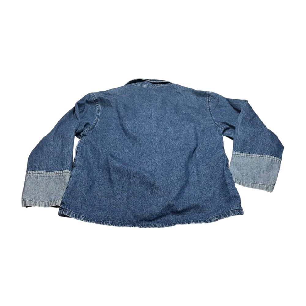 Vintage Keren Hart Denim Jacket Women’s Small Autumn Leaf Embroidered Quilted - Picture 3 of 8
